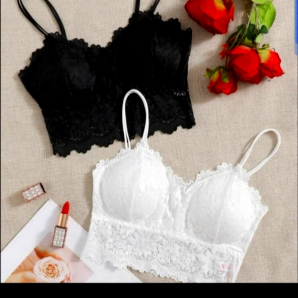 Black and White Lace Bralettes...by Kara and Kate
